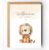 Greeting Card for Birth Baby Lion, Gender-Neutral Greeting Card Baby „Welcome to the World“, unsiex Birth Card Money Gift Birth Boy Girl (1 Folding Card with Envelope)