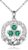 VONALA Clover Necklace 925 Sterling Silver Celtic Knot Claddagh Green Pendant Celtic Irish Chain Lucky Charm St Patrick Day Jewellery Gift for Women Ladies