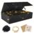 Gift Box with Lid, Gift Box with Bows, Foldable Gift Boxes, Gift Box with Magnetic, Greeting Cards, Raffia Hamper Shreds, LED Fairy Lights, for Wedding, Birthday, Christmas