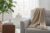 Blanket with Fringes, Cotton Blend, 150 x 200 cm, Taupe Light Brown/Beige