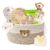 Baby Gift, 10 Pieces Large Gift Basket for Newborns, Baby Gift Set for Boys/Girls, Sensory Book, Baby Blanket, Changing Socks, Rattle, Bib, Milestone Cards