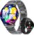 Women’s Smartwatch (2 Bracelets), Premium Metal Bracelet, 1.43 Inch HD AMOLED Display, 120+ Sports Modes, Fitness Watch with Sleep Tracking, Phone Function, Watch for iOS Android, Black
