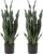 Hollyone 2 x Artificial Plants, Large, Height 64 cm, Artificial Sansevieria Decorative Living Room Plant, Indoor Plants, Balcony, Office Decoration, Artificial Plant for Home Garden, Office Decoration