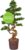 Artificial Bonsai Larch Tree 125 cm I Bonsai Tree Artificial with Magnesia Pot 26 x 26 cm in Brown I Artificial Plants as Living Room Decoration I Artificial Plant Bonsai
