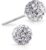 Crystalline Azuria 925 Sterling Silver White Crystal Disco Ball Stud Earrings for Women