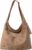 JANSBEN Suede Handbag Women’s Large Shopper Bag Women’s Shoulder Bag Suede Hobo Bag Shoulder Bag for Leisure, Work, Travel