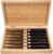 Steak Knife Set 6 Pieces Professional Chef’s Knife, Ergonomic Wooden Handle, Smooth Blade, Gift Idea with Wooden Box for Storage
