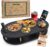 Couch Bar Snack Box in Black with 4 Glass Bowls – Sofa Bar for Snacks and Drinks – Couch Trays with Drink Holder – Sofa Butler – Couch Bar Snack Bar – Couch Butler – Sofa Tray