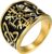 JewelryWe Jewellery Men’s Ring Stainless Steel Vintage Viking Rune Compass Vegvisir Rings with Celtic Knot Men’s Band Rings Engraving Silver Gold Black Size 54 to 76