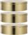 Pack of 3 Round Biscuit Tinplate Tins Gold Metal Tins with Lids