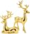 Pack of 2 Gold Christmas Decoration Reindeer Figures, Reindeer Animal