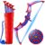 Toy from 3-12 years, boy, arrow bow toy with red and blue LED lights, quiver and net target, gift boy 3-12 years gift ideas, children’s toy, garden, outdoor games for children