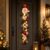 Christmas Decoration Door Hanger 2D Santa Claus with Flowers and Pine Cones