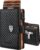 TENBST Men’s Ultra Thin Wallet with Coin Compartment & RFID Protection, Premium Slim Wallet, Luxury Wallet Card Case for 10 Credit Cards, Gifts for Father’s Day – Black & Orange