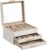 Songmics Jewellery Box with Glass Lid, 3 Levels, 2 Drawers