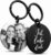 Personalised Round Keyring with Photo – Engraved Stainless Steel Keyring, Unique Gift for Boyfriend, Lover, Husband or Men, Black Finish