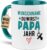 Tassendruck Baby News Mug with Name & Year Design Yourself – Du wirst Papa – Personalised Gift for Pregnancy for Expecting Father – Ceramic Mug, 300 ml, Inner and Handle Turquoise