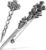 Scottish Thistle Brooch Pack of 2 Lapel Pin with Safety Clip for Suits Shirts and Coats Decorative Metal Collar Pins for Men and Women