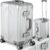 tectake Aluminium Hand Luggage Suitcase 20 Inch 36L Travel Suitcase, 2 TSA Locks, Telescopic Handle, 4 Quiet Wheels, On-Board Trolley 38 x 24.5 x 53 cm, Suitcase, Hand Luggage, Aluminium Alloy, Separable Interior, Silver