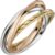 Jobo Women’s Wrap Ring Intertwined 925 Sterling Silver Tricolour Gold-Plated