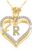 Halskette Damen Gold A-Z Buchstaben Kette Herzkette Schmuck Damen