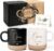 Grandma & Grandpa Coffee Cups Set, Gifts for Expectant Grandparents 360 ml Black and White Pair of Cups Gifts for Wedding Gift Valentine’s Day Wedding Years Women & Men Ceramic Cups