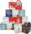 AWCIGG Pack of 24 Christmas Packaging Box Small Biscuit Tins for Gifting Christmas Gifts for Colleagues Biscuit Gift Boxes Chocolate Box Empty Paper Bags Christmas