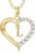 Turandoss Women’s Heart Necklace with Letters – 14K Gold/White Gold Plated Heart Chain with Letters A-Z Pendant Cubic Zirconia Necklace Gifts for Women Girlfriend Mum Jewellery Ladies