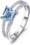 JewelryPalace Princess Cut 1.2ct Real Blue Topaz Ring Women’s Ring with Stone Blue Topaz Yellow Gold Jewellery Set, Engagement Ring Silver Rings 925 Rose Gold Women, Wedding Anniversary Jewellery