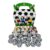 OYOY 200 g football chocolate set with gift box, 100 g football player and 100 g chocolate balls, milk chocolate with milk cream filling, sweets for children’s birthday football party and guest gift