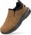 FitVille Slip On Hiking Shoes Men’s Extra Wide Trekking Shoes Non-Slip