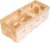 IFLO® Wooden Chipboard Basket Rectangular Natural 37 x 15 x 11 cm Country House Kitchen & Bathroom Storage Set of 4
