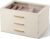 Jewellery Box Organiser: 3-Tier Jewellery Box with Glass Window, White