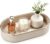 Bathroom Tray, Leather Oval Decorative Tray, Key Tray for Bathroom, Dressing Table and Kitchen, Elegant Storage Tray for Soap Dispenser, Candles, Jewellery, Keys, Towels and Toiletries, Modern