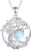 FANCIME Tree of Life Birthstone Necklace for Women 925 Sterling Silver Tree of Life Birthstone Pendant Necklace Jewellery Gifts for Women Girls Chain Length: 40 + 5 cm