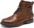 Bruno Marc Men’s Motorcycle Boots, Lace-Up Boots, Classic Biker Boots, Casual Shoes with Side Zip