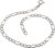 Anklet Silver (Figaro Chain) – 4.5 mm Width, Choice of Length 23 cm – 30 cm – Genuine 925 Silver