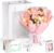 Crochet Bouquet with Bouquet Bag Fairy Lights Greeting Card