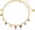 Made by Nami Boho Women’s Gold Bracelet with Colourful Gemstone Pendants Made of Surgical Stainless Steel 16 + 3 cm Hypoallergenic Waterproof Jewellery Friendship Bracelets