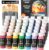 Shuttle Art Acrylic Paint Set, 42 Acrylic Colours in Bottles (60 ml each) with 12 Brush Set & 1 Palette, Non-Toxic Acrylic Paint, Waterproof for Artists, Beginners, Adults on Canvas, Stones, Wood