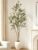 210 cm Artificial Olive Tree with White Pot, Large Artificial Plant