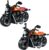 Set of 2 Motorcycle Toys, Retro Motorcycle Model Pull Back Car