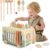 Vanplay Montessori Toy from 1 Year, 7-in-1 Hammer Game Fishing Game Magnetic Wooden Toy Motor Skills Toy, Xylophone Children 1 Year, Gift Children’s Toy from 1 2 3 Years Girls Boys