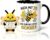 70th Birthday Mug for Women, Gift 70th Birthday Woman with Positive Potato Bee, Pocket Hug Positive Lucky Charm Bee, Printed on Both Sides Ceramic Mug 350 ml