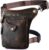 Le’aokuu Men’s Genuine Leather Bag Leg Bag Leg Bag Outer Leg Bag Leg Bag Travel Waist Bag Hiking Climbing Thigh Bag for Men Women 211-5