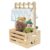 Baby Shower Gift with Handle, Baby Storage Basket with 5 Children’s Hangers, Wooden Baby Gift Basket, Newborn Baby Basket for Pregnant New Parents, Ideal for Nappies, Clothes and Toys
