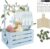 Baby Basket with Handle, Wooden Baby Shower Cupboard, Practical Wooden Box for Baby Shower with Pole, Cabinet for Baby Shower Boxes, Wooden Laundry Basket, Children’s Wooden Baby Shower Gift (Blue)