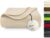 Zollner Cuddly Blanket in 130 x 170 cm – Cuddly and Durable Fleece Blanket – Washable up to 95 °C – High-Quality Edging Band – Anti-Static – Polyester – in Sand – Oeko Tex® Certified