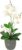 Artificial Flower Butterfly Orchid with Leaves and Aerial Roots in Ceramic Pot Artificial Flower Artificial Orchid Phalaenopsis with Planter Artificial Plant Wedding Decoration Silk Flower Real Touch Flower