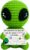 Original Dad Gift & Birthday Gift for Dad from Space, Hand Crocheted Green Alien Plush with Card „Besten Papa auf Erden“, Funny Father’s Day Gift, Cute & Unique